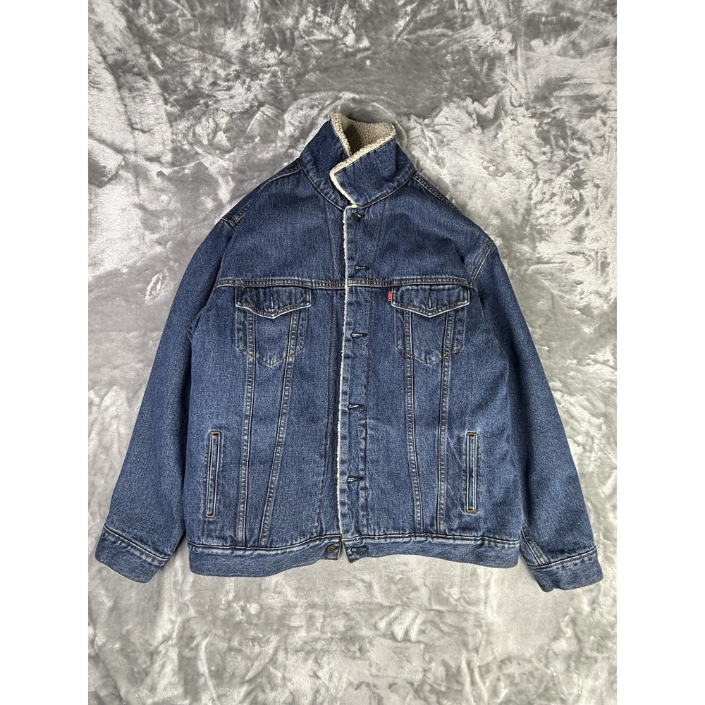 Vintage 2005 Levi's 70520 XXL Sherpa Lined Denim Trucker Jacket Type 3